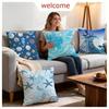 Light Blue Ocean Ripple Cushion Cover 1Pcs Decorative Covers Soft Cushion Case For Sofa Couch Decor 40X40 45X45 Pillowcases
