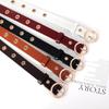 Versatile Pu Leather Belt For Women With Punching Detail And Buckle Metal