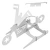 Stainless Steel Chicken Stand Removable Portable MotorcycleShape BBQ Roaster Stand for Party