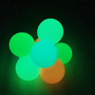 2Pcs Sticky Wall Balls Ceiling Balls Stress Relief Luminous Fun Decompression Sticky Ball Anxiety Relief Glowing Ceiling Balls