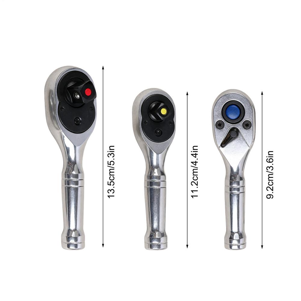 72-tooth mini wrench Reversible 72-Tooth Chrome Vanadium Steel Mechanic Tool Small Ratchet Set 72-Tooth Square Head Spanner серебряный