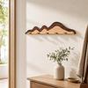 Wave-Shaped Wooden Wall Hanger Easy to Install for Bedroom, Hallway