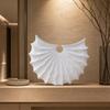 Resin Ornament Textured Shell-Inspired Geometric Vase for Contemporary Interiors