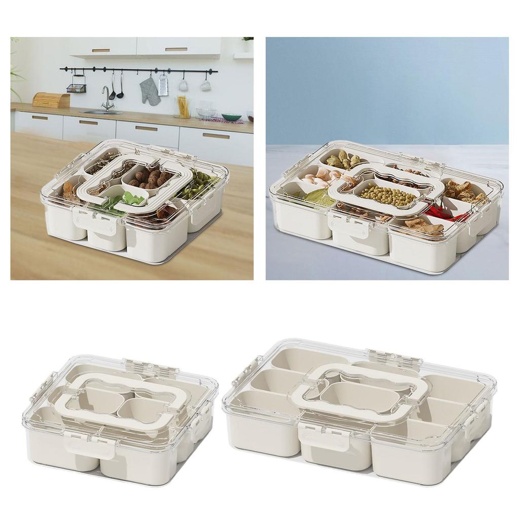Compartment Food Container Grade Seasoning Box Kitchen Transparent Storage Spice Organizer