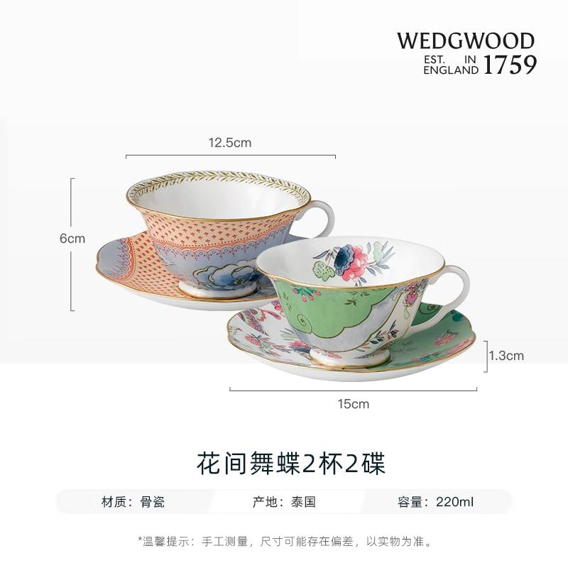 Wedgwood Butterfly Bloom Teacup and Saucer Set