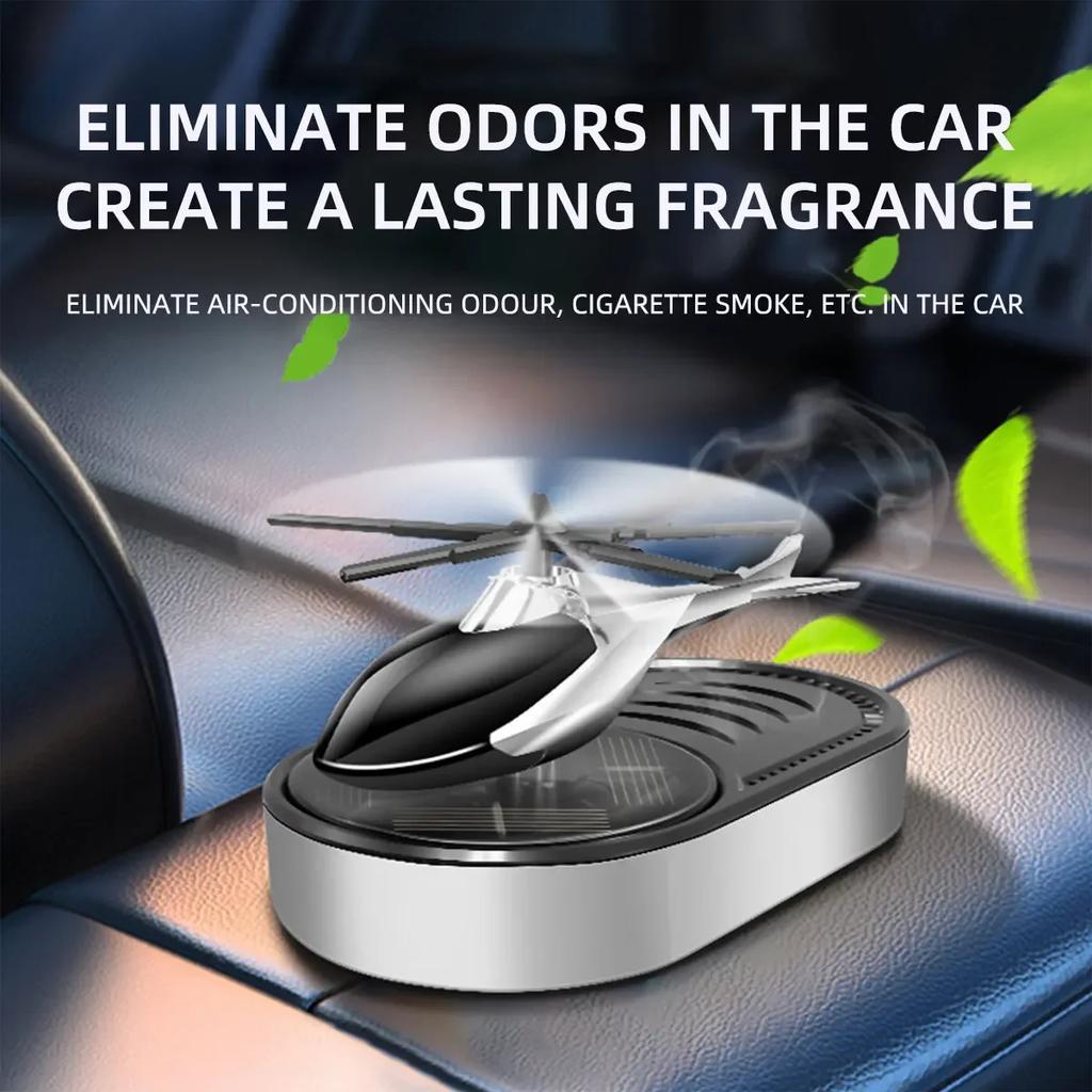 Car Solar Aircraft Freshener Car Perfume Helicopter Diffuser Interior Ventilation Air Aromatherapy Car Accessories Decoration