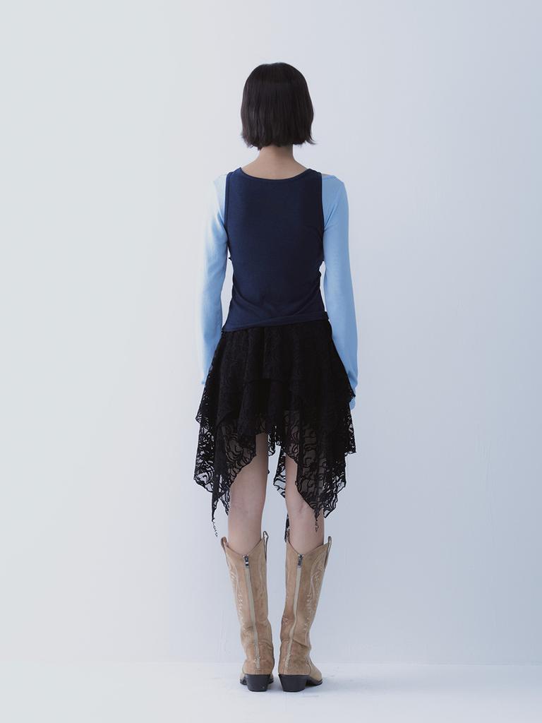 SETSETSET Bustier Lace-Up Tee (Blue)
