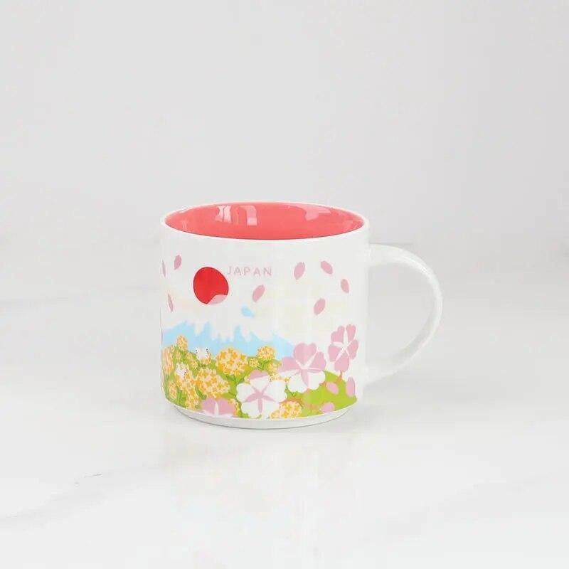 Ins City Cup USA City Bone China Mug Global Collection Ceramic Japan England London Paris Hawaii Chicago New York City Mug 400ML