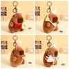 Cartoon Plush Capybara Keychain Happy Birthday Guinea Pig Pendant  Birthday Gift