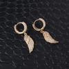 New Feather Wing Three-dimensional Earrings with Symmetrical and Agile Wing Earrings