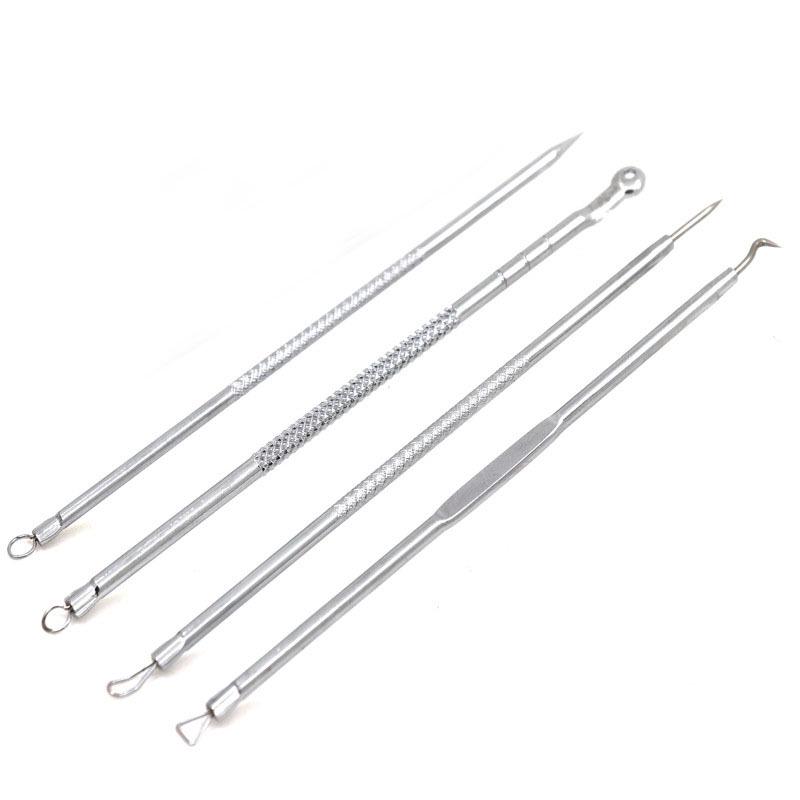 Stainless Steel Double-Ended Pimple Tweezer & Blackhead Remover Tool Set