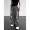 Men's Fashion Totem Printed Casual Comfortable Wide Leg Pants Street Style Unique Pattern Daily Drawstring Waist Hip Hop Style