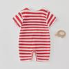 Unisex Newborn Pure Cotton Short-Sleeve Romper - Boneless One-Piece Crawling Outfit for Babies