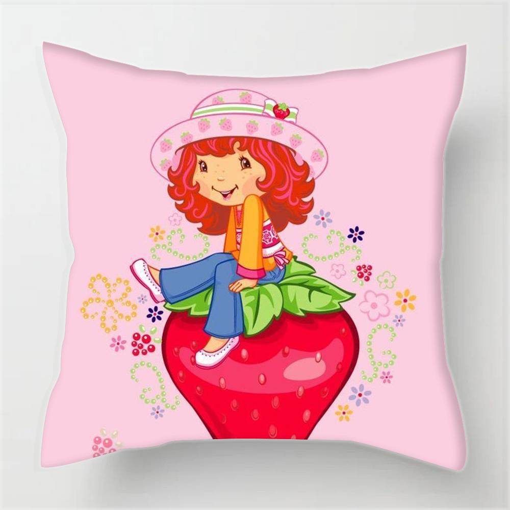 Cartoon S-Strawberry S-Shortcake  Pillowcases Cushion Covers Living Room Sofas Home Decor Gifts