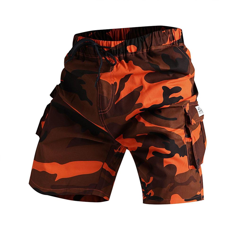 Men's Plus Size Camouflage Casual 5-Point Work Shorts - European & American Style