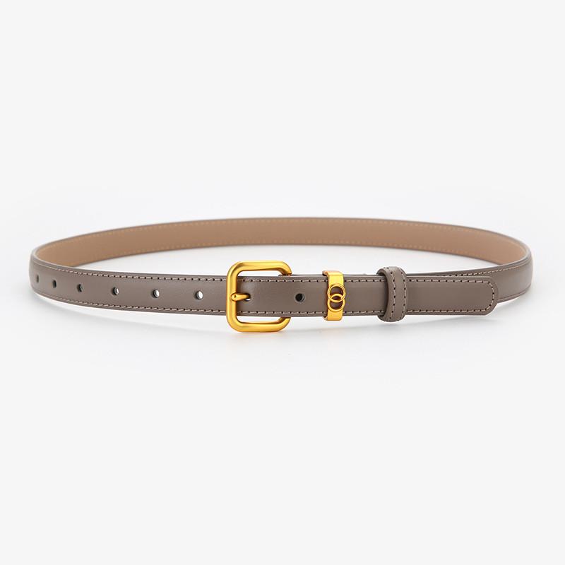 

Korean Chic Leather Waistband For Women With Alloy Buckle And Simple Design For Daily Use DarkGray