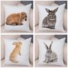 Home Sofa Kids Room Decor Cute Pet Animal Print Cushion Cover Pillowcase  Rabbit