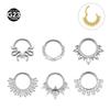 Anello in Lega di Titanio G23 2024 con Frange Intagliate per Naso e Orecchio - Gioiello Piercing Raffinato