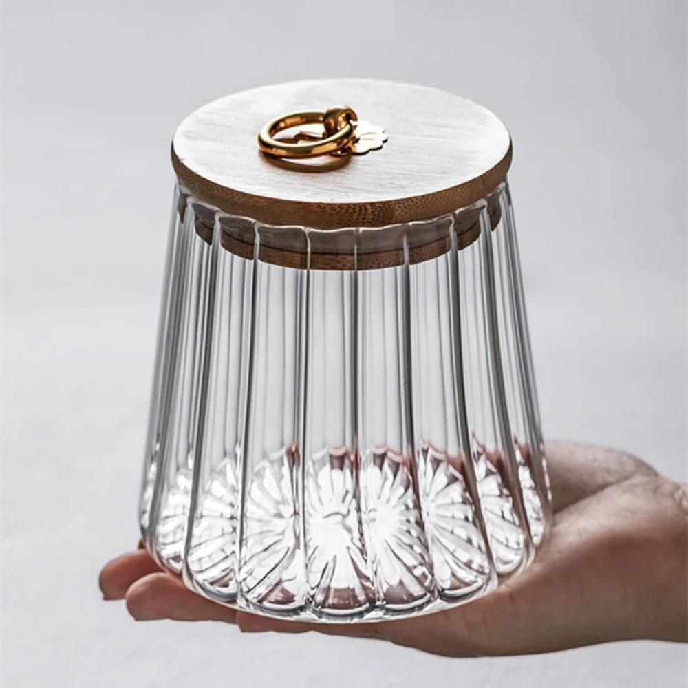 Leakproof Coffee Canister Sealed Grain Storage Canister Multipurpose Glass Sugar Container  Cookie