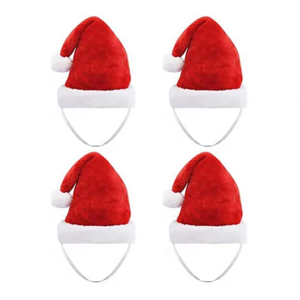Christmas Pet Hat Festive Pet Hat Festive Pet Santa Hat Set for Dogs Cats Fleece Costume Accessories for Holiday Cosplay