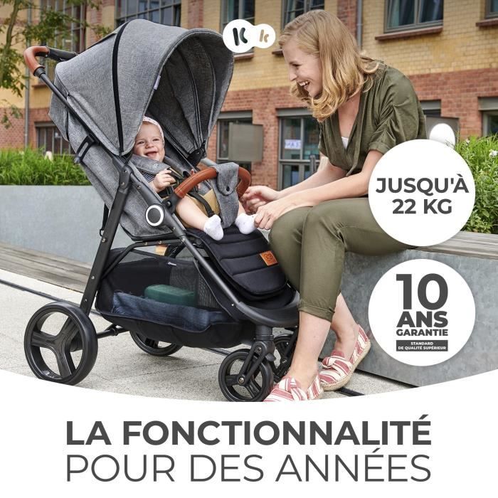 Poussette Kinderkraft Grande + Grey