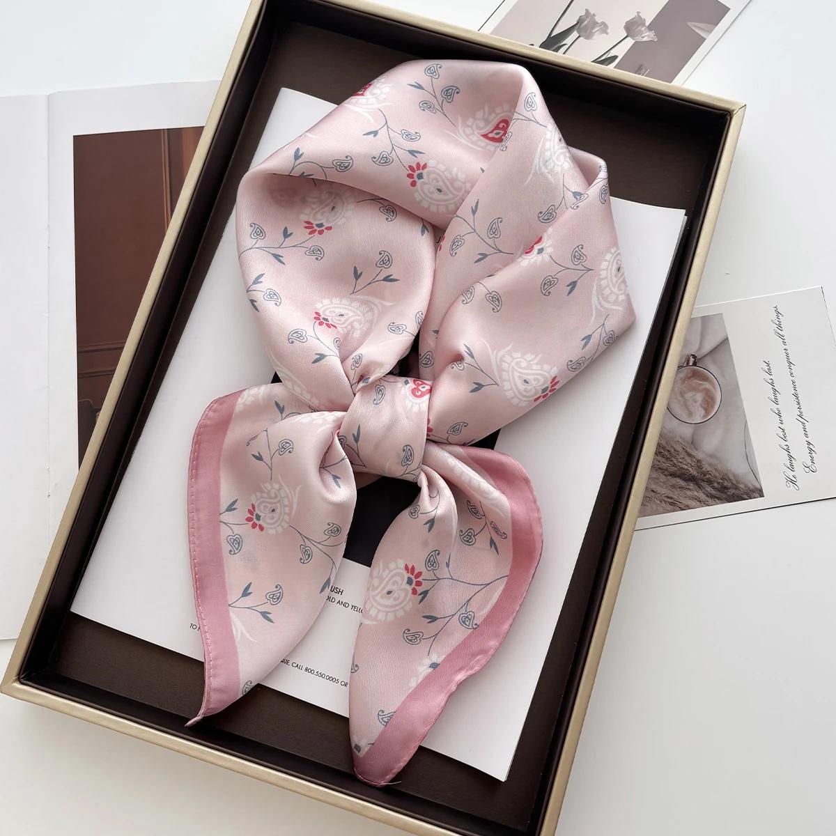 

Роскошный платок с принтом, квадратный шарф для женщин, модный хиджаб, накидки, шейный платок, женские резинки для волос, лента, повязка на голову, бандана 70x70CM