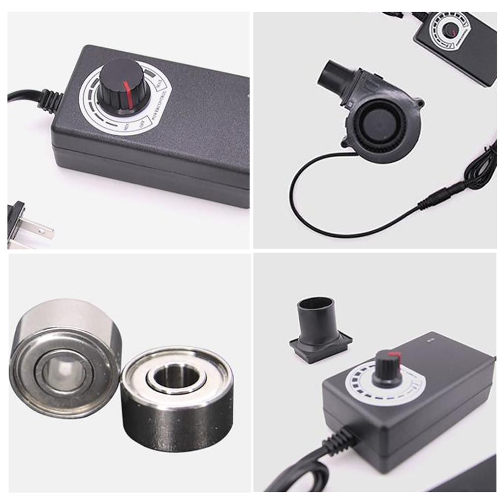 BBQ ventilátor dmychadlo 12V velký průtok vzduchu 100-240V napájený ventilátor regulátor proměnných otáček piknik gril zapalovací nástroj