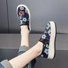 Fujin 4cm Synthetic Platform Wedge Summer Autumn Fashion Mesh Chunky Sneaker Flats Bling Leather Comfy High Brand Casual Shoes