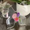 Yousheng Clear Plastic Vase Decorative Square/Butterfly Frame Vase for Wedding Party Table Home Dining Table Bookshelf Centerpiece House Warming Gifts
