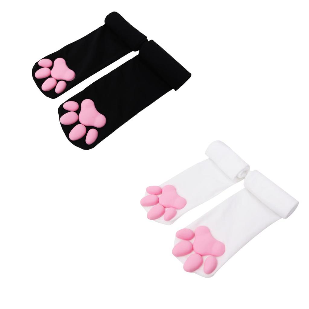 Women 3D Cat Claw Long Socks Sexy Gothic Lolita Thigh High Socks Women Harajuku Stockings Female Lingerie Compression Stockings