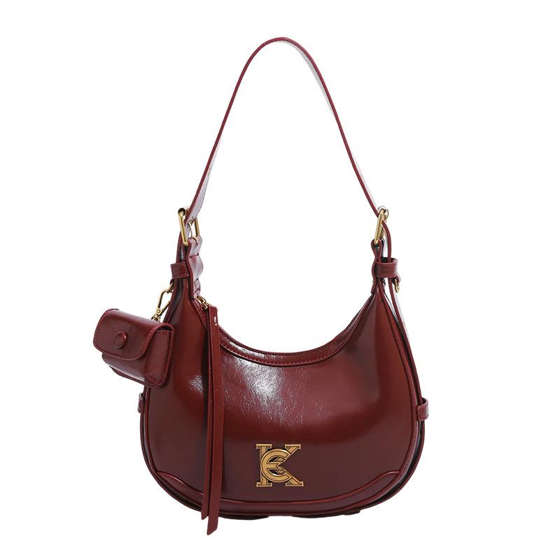 High-Texture Leather Crescent Armpit Bag, Simple And Versatile Commuter Women'S Bag, Light Crossbody Shoulder Niche Bag