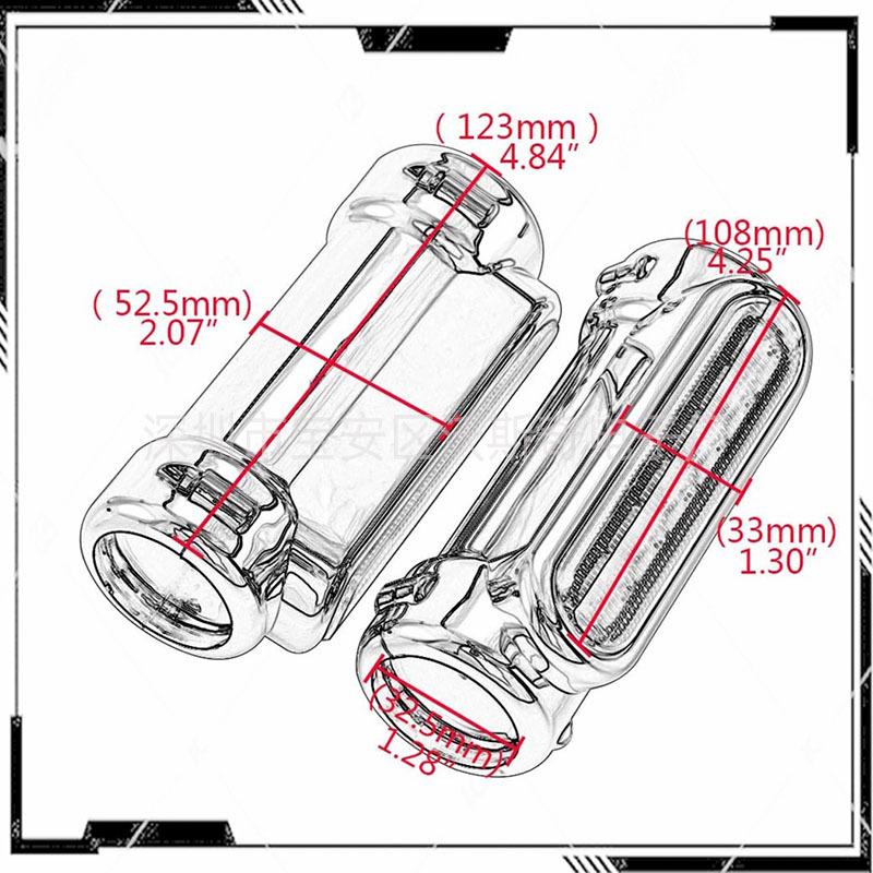 Światła LED na gmole motocykla Harley: Białe światło do jazdy dziennej i żółty kierunkowskaz, aluminiowy uchwyt rurowy na pręty 1,3".