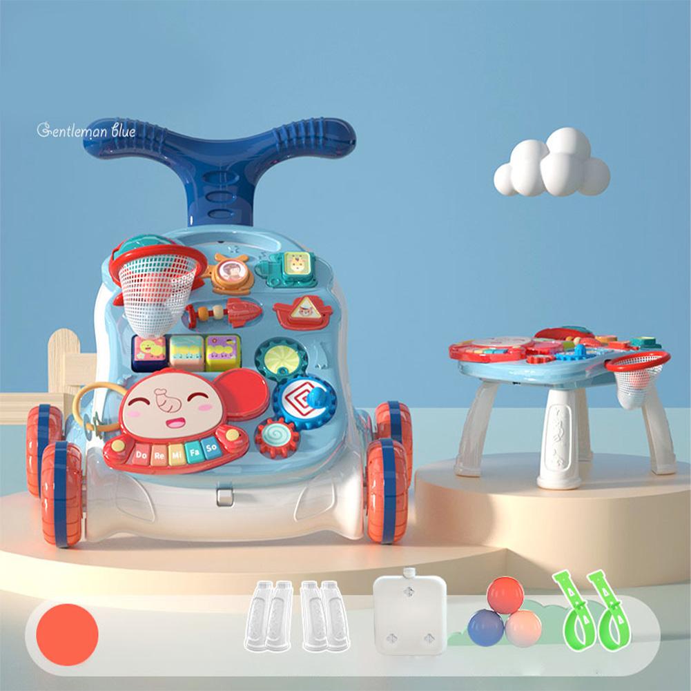 5 In 1 Baby Walker Sit To Stand Learning Walker With Activity Center Toddler Infant Push Walking Toys