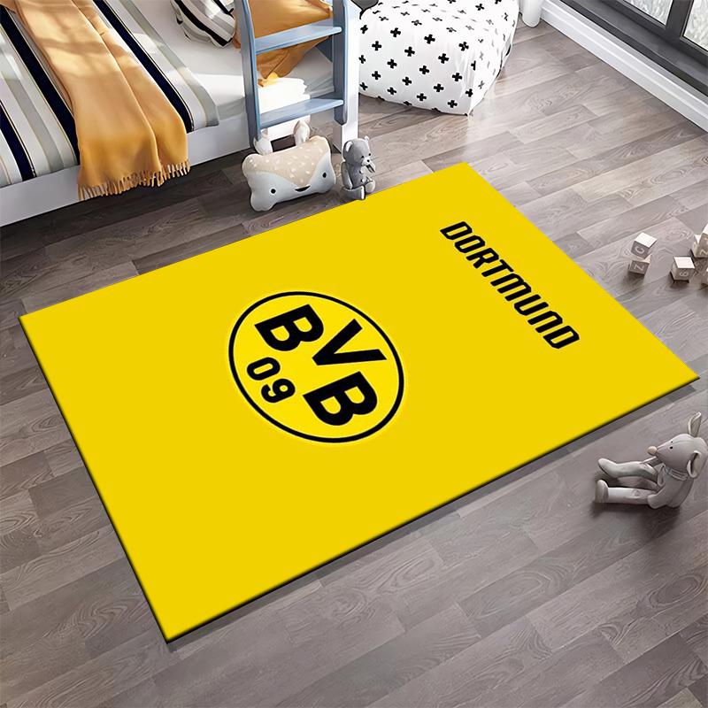 "Dortmund BVB 09 Logo Yellow Design Rug Non-slip rug suitable for living room and bedroom sofas"