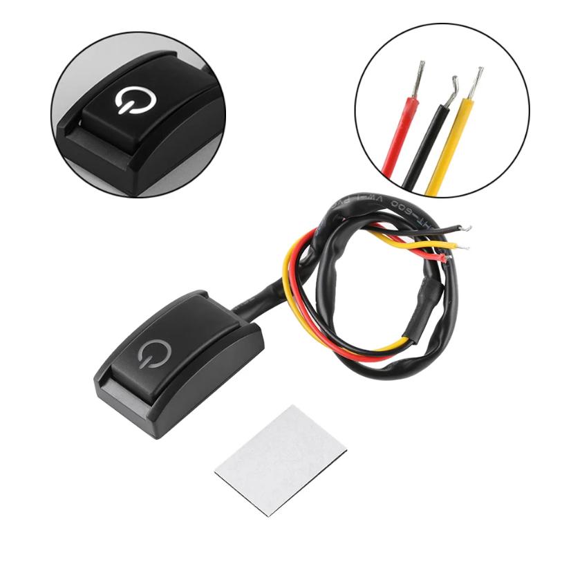 DC12V 200mA Car Push Button Universal Car Mini Paste Button Switch Electric Fan LED Light ON/OFF Switch for Truck Auto Light RV