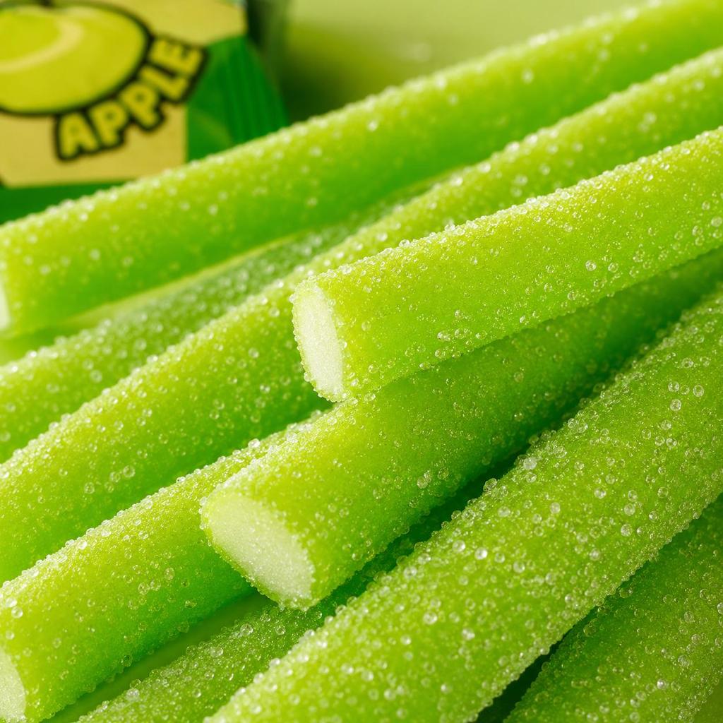 YEM Green Apple Sour Strip Gummy Candy 40g
