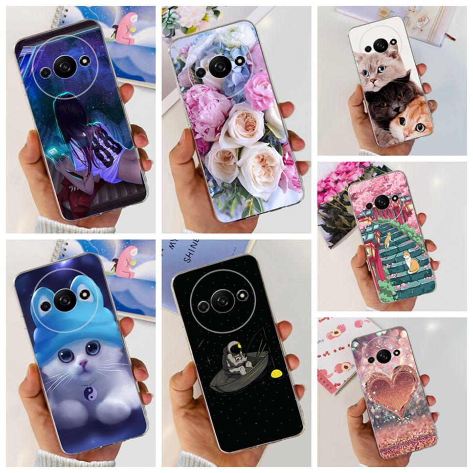 For Xiaomi Redmi A3 4G Case Fashion Girl Cartoon Print Soft Silicone Back Cover For Redmi A3 6.71" Shockproof Phone Case Funda