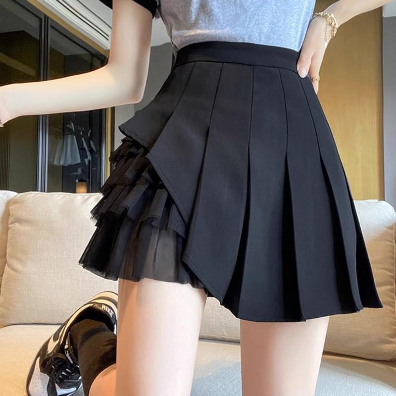 

Spring Summer A line Mini Casual All Match Versatile Skirt Instagram style Bodycon Skirt Anti exposure Skirt Plus Size Pleated Skirt Trendy 2XL