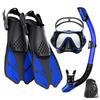 Masker Vinnen Snorkel Set, Snorkeluitrusting voor Volwassenen, Panoramisch Zicht Anti-Mist Snorkelmasker, Verstelbare Duikvinnen, Dry Top Snorkel