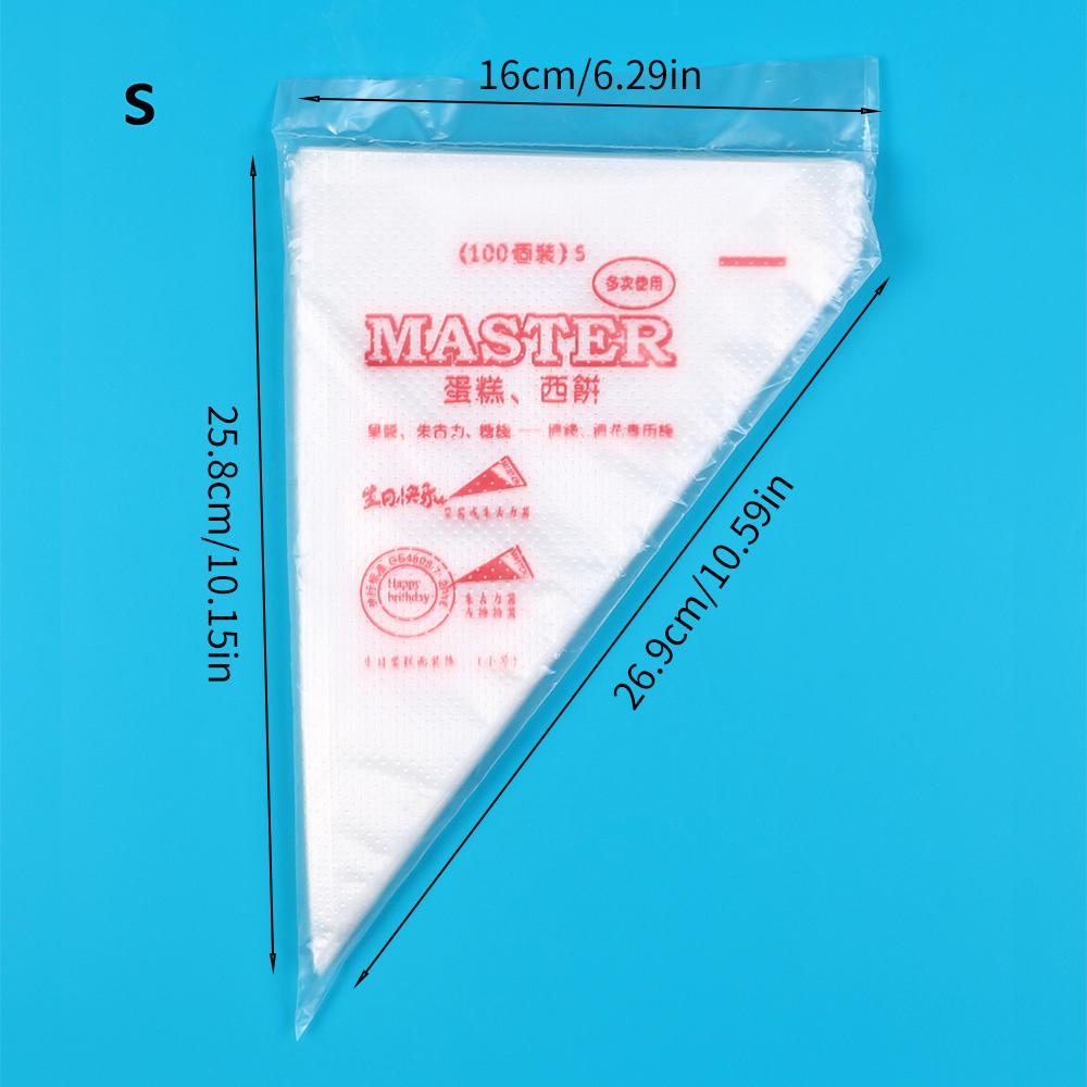 100Pcs Disposable Pastry Bags Icing Piping Bags Cake Cream Decorating Bags for Cookies Cakes Cupcakes Baking