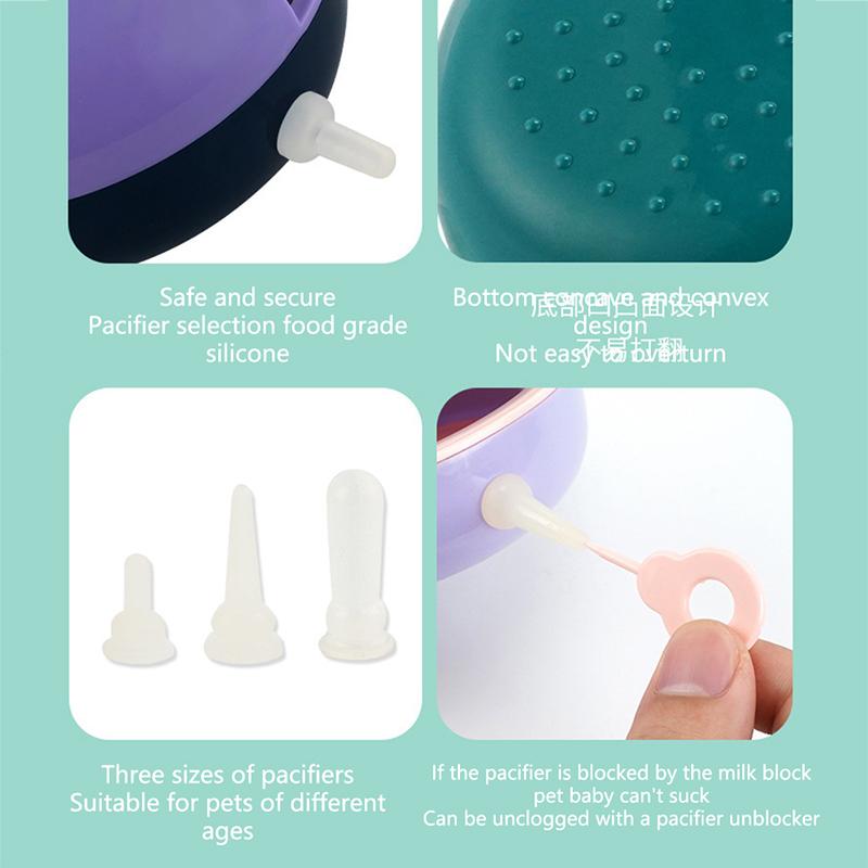 Bionic Self Feeding Device Milk Bowl With 4 Nipple Pet Milk Feeder For Nursing Puppy Milk Feeder Baby Pet/Puppies/Kitten/Cats