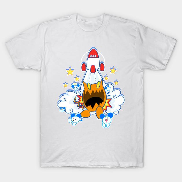 

Men Black Print T-shirt Chuchu Rocket! No-Cut Transfer Paper Print Cotton Tshirt 2XL білий