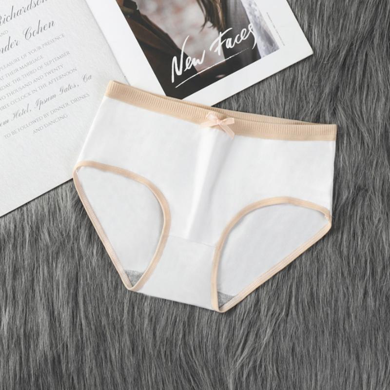 Japanische Damenunterwäsche Koreanische Version Mädchen Atmungsaktiv Mittelhoch Geschnitten Niedlich Große Dreiecksunterwäsche