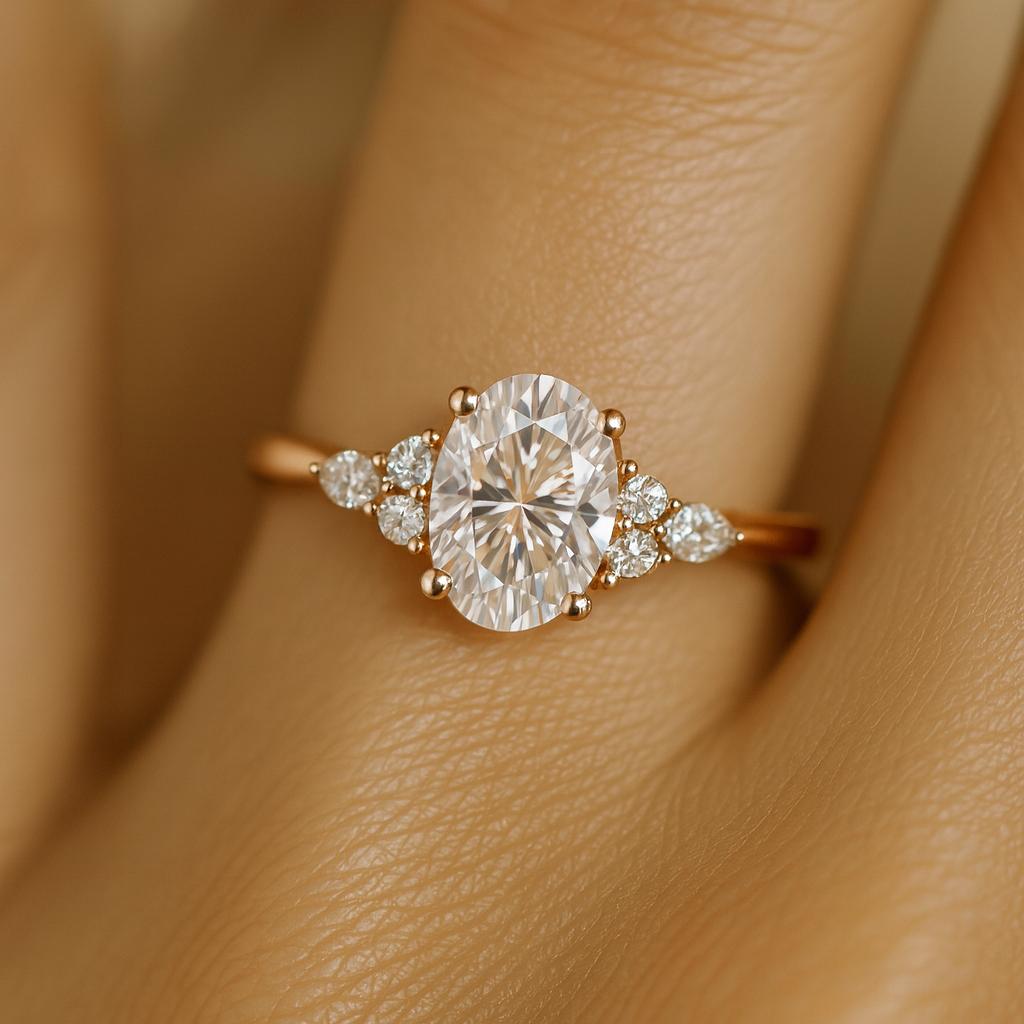 Δαχτυλίδι από Ασήμι επιχρυσωμένο με Ροζ Χρυσό, Δαχτυλίδι Δέσμης για Αρραβώνα, Δήλωση Δώρο για Εκείνη, Εξατομικευμένο Δαχτυλίδι Αρραβώνων