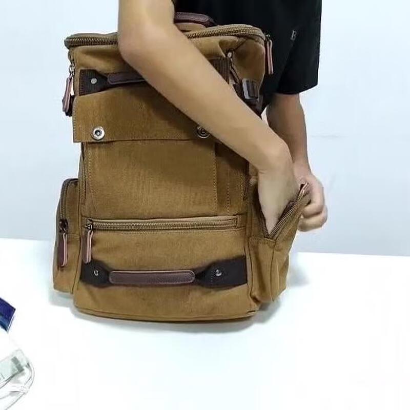 Men's Canvas Multi-functional Backpack