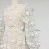 Australian Summer 2024 Floral Round Neck Hollow Waist Long Dress for Women