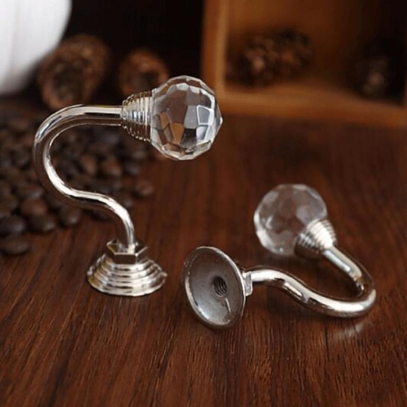 2Pcs U-shaped Curtain Hook Window Hanging Tassel Holdback Metal Curtain Holder