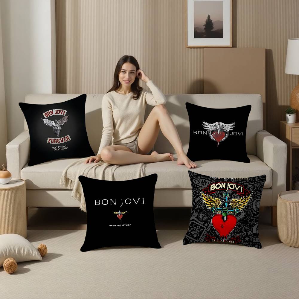 classic vintage BBON JJOVI BAND Personalized Pillow Cover Kids Bedroom Wild Party Decor Pillowcase kid Birthday shower Gift