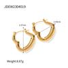 Youthway Fashionable Stainless Steel Hoop Earrings 18K PVD Gold Plated C-Shaped Minimalist Jewelry For Women 2025