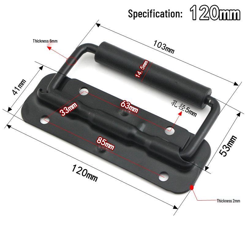 304 Stainless Steel Spring Loaded Folding Handle for Wooden Toolbox